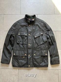 Vintage Polo Ralph Lauren Moto Flannel Lined Utility Heavy Biker Jacket Sz XL