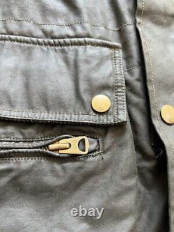 Vintage Polo Ralph Lauren Moto Flannel Lined Utility Heavy Biker Jacket Sz XL