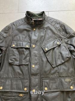 Vintage Polo Ralph Lauren Moto Flannel Lined Utility Heavy Biker Jacket Sz XL