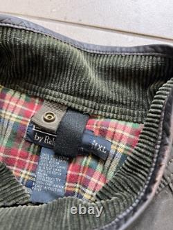 Vintage Polo Ralph Lauren Moto Flannel Lined Utility Heavy Biker Jacket Sz XL