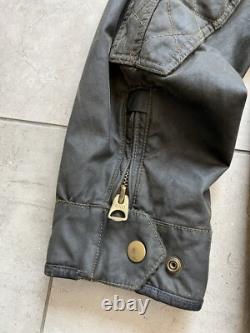 Vintage Polo Ralph Lauren Moto Flannel Lined Utility Heavy Biker Jacket Sz XL