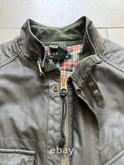 Vintage Polo Ralph Lauren Moto Flannel Lined Utility Heavy Biker Jacket Sz XL