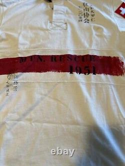 Vintage Polo Ralph Lauren Mountain Rescue White & Red Rugby Shirt Men's Size L