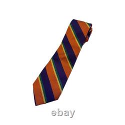 Vintage Polo Ralph Lauren Multicolored Striped Rep Men's Tie Silk Italy