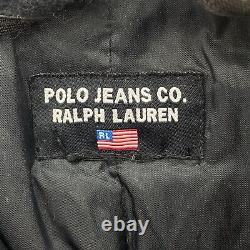 Vintage Polo Ralph Lauren Nasa Black Down Insulated Full Zip Jacket Size 2XL