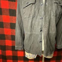 Vintage Polo Ralph Lauren Navy RRL Suede/Leather Work Shirt Jacket