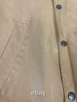 Vintage Polo Ralph Lauren Oil Skin Waxed Hunting Field Coat Jacket Size Medium