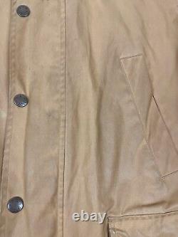 Vintage Polo Ralph Lauren Oil Skin Waxed Hunting Field Coat Jacket Size Medium