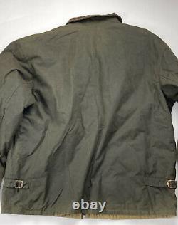 Vintage Polo Ralph Lauren Oilcloth Chore Coat Jacket Large Quilted RRL Style