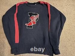 Vintage Polo Ralph Lauren P Wing Redline Sweater Knit Size M/L Stadium 1992 93