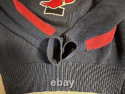 Vintage Polo Ralph Lauren P Wing Redline Sweater Knit Size M/L Stadium 1992 93