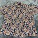 Vintage Polo Ralph Lauren Paisley Button Down Silk Shirt Y2k Made In Usa Size Xl