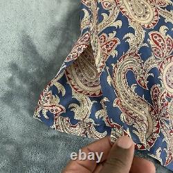 Vintage Polo Ralph Lauren Paisley Button Down SILK Shirt Y2K Made In USA Size XL