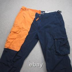 Vintage Polo Ralph Lauren Pant Men 36x34 Blue Military Paratrooper Utility Cargo