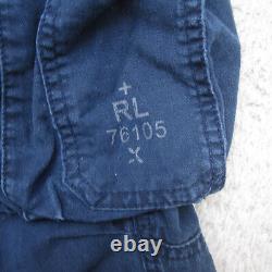 Vintage Polo Ralph Lauren Pant Men 36x34 Blue Military Paratrooper Utility Cargo