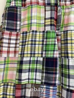 Vintage Polo Ralph Lauren Pants 32x30 Madras Plaid Patch Cotton NWT Preppy Golf