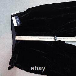 Vintage Polo Ralph Lauren Pants 33 x 33 Black Velvet Side Adjusters Warwick NEW
