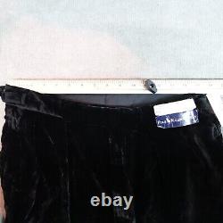 Vintage Polo Ralph Lauren Pants 33 x 33 Black Velvet Side Adjusters Warwick NEW