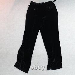 Vintage Polo Ralph Lauren Pants 33 x 33 Black Velvet Side Adjusters Warwick NEW