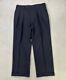 Vintage Polo Ralph Lauren Pants 34 Black Made In Italy Cuffed Pleated Trousers