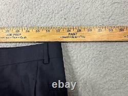Vintage Polo Ralph Lauren Pants 34 Black Made In Italy Cuffed Pleated Trousers
