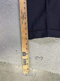 Vintage Polo Ralph Lauren Pants 34 Black Made In Italy Cuffed Pleated Trousers