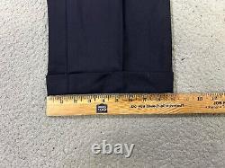 Vintage Polo Ralph Lauren Pants 34 Black Made In Italy Cuffed Pleated Trousers