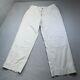 Vintage Polo Ralph Lauren Pants Men 35x30 White Double Knee Sportsman Wide Leg