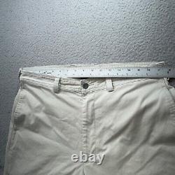 Vintage Polo Ralph Lauren Pants Men 35x30 White Double Knee Sportsman Wide Leg