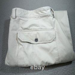 Vintage Polo Ralph Lauren Pants Men 35x30 White Double Knee Sportsman Wide Leg