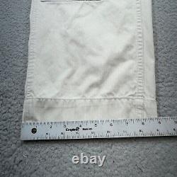 Vintage Polo Ralph Lauren Pants Men 35x30 White Double Knee Sportsman Wide Leg