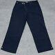 Vintage Polo Ralph Lauren Pants Men 36x30 Navy Double Knee Canvas Fireman Clasp