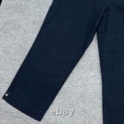 Vintage Polo Ralph Lauren Pants Men 36x30 Navy Double Knee Canvas Fireman Clasp