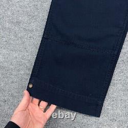 Vintage Polo Ralph Lauren Pants Men 36x30 Navy Double Knee Canvas Fireman Clasp
