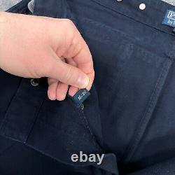 Vintage Polo Ralph Lauren Pants Men 36x30 Navy Double Knee Canvas Fireman Clasp