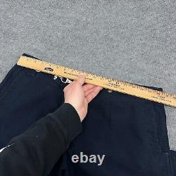 Vintage Polo Ralph Lauren Pants Men 36x30 Navy Double Knee Canvas Fireman Clasp