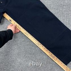 Vintage Polo Ralph Lauren Pants Men 36x30 Navy Double Knee Canvas Fireman Clasp