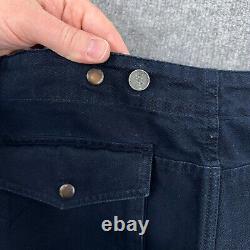 Vintage Polo Ralph Lauren Pants Men 36x30 Navy Double Knee Canvas Fireman Clasp