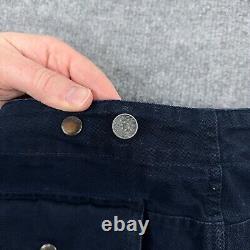 Vintage Polo Ralph Lauren Pants Men 36x30 Navy Double Knee Canvas Fireman Clasp