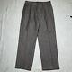 Vintage Polo Ralph Lauren Pants Men 36x32 Gray Wool Pleated Suspender Cuffed