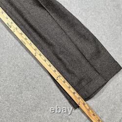 Vintage Polo Ralph Lauren Pants Men 36x32 Gray Wool Pleated Suspender Cuffed