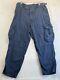 Vintage Polo Ralph Lauren Pants Men 38 Blue Linen/silk Paratrooper Cargo Rare
