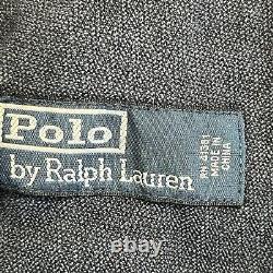 Vintage Polo Ralph Lauren Pants Men 38 Blue Linen/Silk Paratrooper Cargo Rare