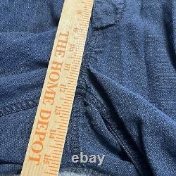 Vintage Polo Ralph Lauren Pants Men 38 Blue Linen/Silk Paratrooper Cargo Rare