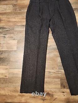 Vintage Polo Ralph Lauren Pants Men 38x32 Charcoal black Heavy Wool lined