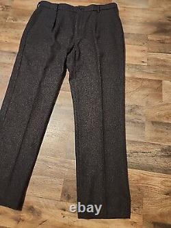 Vintage Polo Ralph Lauren Pants Men 38x32 Charcoal black Heavy Wool lined