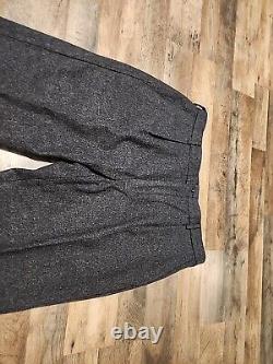 Vintage Polo Ralph Lauren Pants Men 38x32 Charcoal black Heavy Wool lined