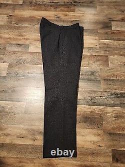 Vintage Polo Ralph Lauren Pants Men 38x32 Charcoal black Heavy Wool lined