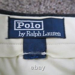 Vintage Polo Ralph Lauren Pants Mens 32 Gray Wool Trouser Pleated Cuffed 32x29