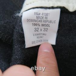 Vintage Polo Ralph Lauren Pants Mens 32 Gray Wool Trouser Pleated Cuffed 32x29